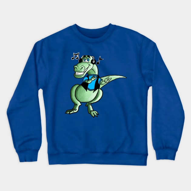 Tyrannosaurus Dance Crewneck Sweatshirt by Halloran Illustrations